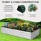 Galvanized Metal Planter Box Kit w/ 2 Large Zipper Mesh Screen Windows